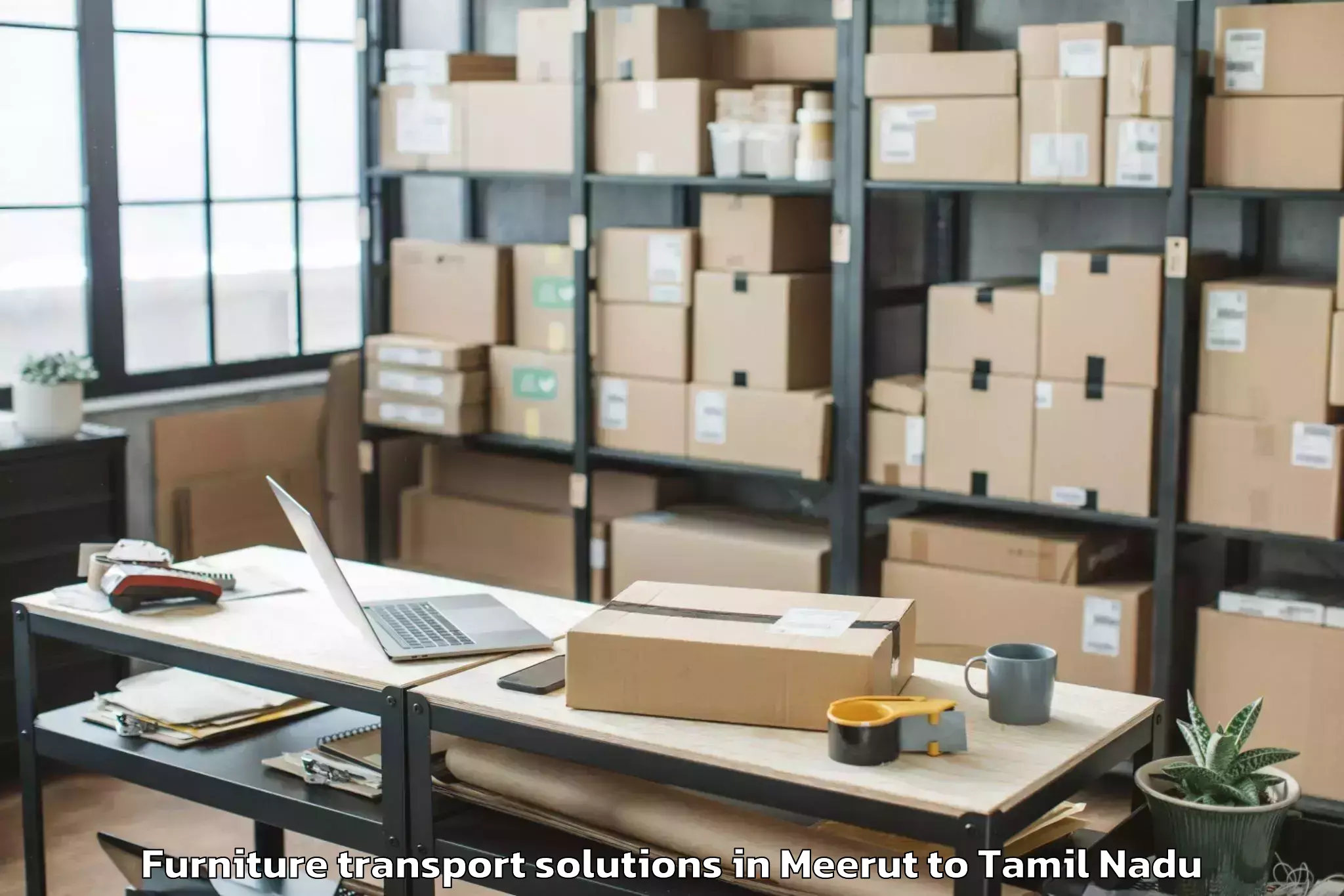 Expert Meerut to Vr Mall Chennai Furniture Transport Solutions